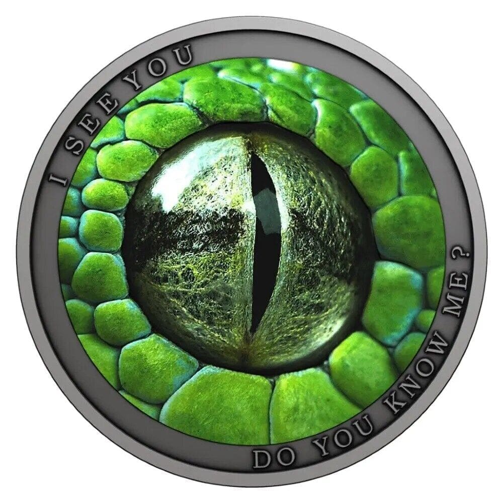 2021 $1 I see you - Do you know me? - Green Mamba Silver Coin