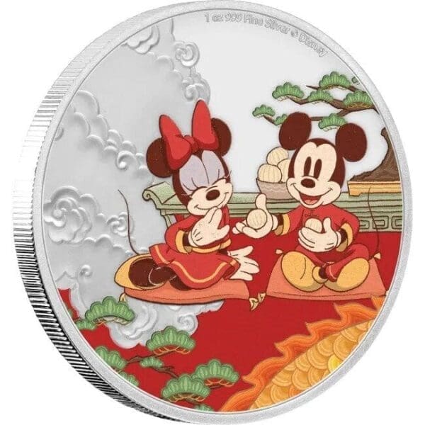 2020 $2 Disney Year Of The Mouse - Good Fortune 1oz Silver Proof Coin