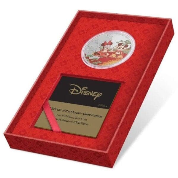 2020 $2 Disney Year Of The Mouse - Good Fortune 1oz Silver Proof Coin - Image 2