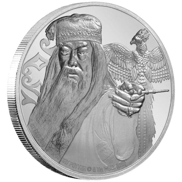 2020 $2 Harry Potter - Albus Dumbledore 1oz Silver Proof Coin - Image 2