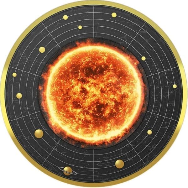 2021 Solar System - The Sun Silver Ruthenium Coin