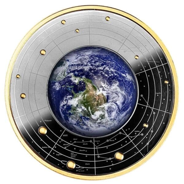 2021 Solar System - The Earth Silver Ruthenium Coin