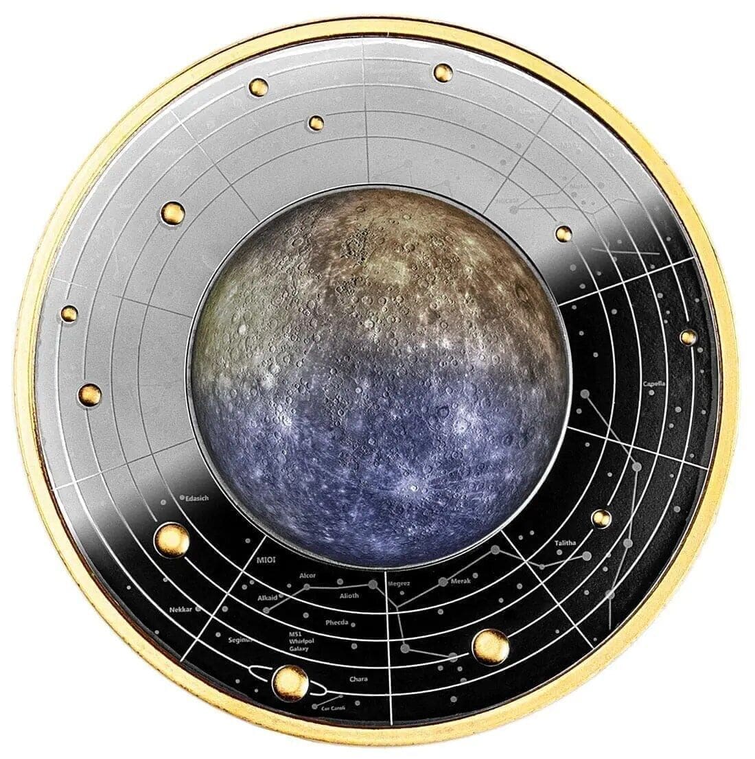 2021 Solar System – Mercury Silver Ruthenium Proof Coin