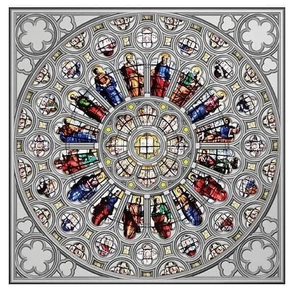 2021 Rose Window Of Westminster Abbey 150g Silver Coin