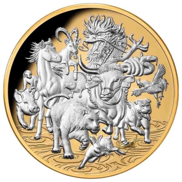 2021 $8 The Great Race Lunar Animals 5oz Silver Coin