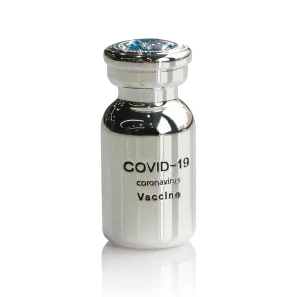 2021 COVID-19 Vaccine Bottle 60g Silver Plated Coin - Image 3