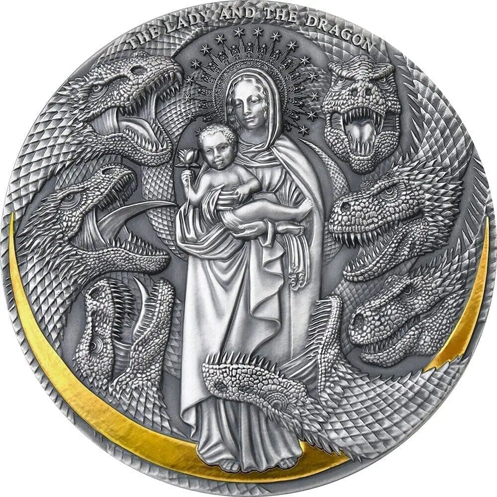 2021 Lady And The Dragon Apocalypse 3oz Silver Coin