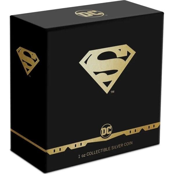 2021 $2 Superman Shield 1oz Silver Proof Coin - Image 4