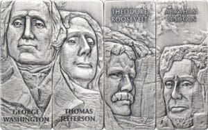 2021 $5 Mount Rushmore National Memorial 80th Anniversary 1oz Silver 4 Coin Set