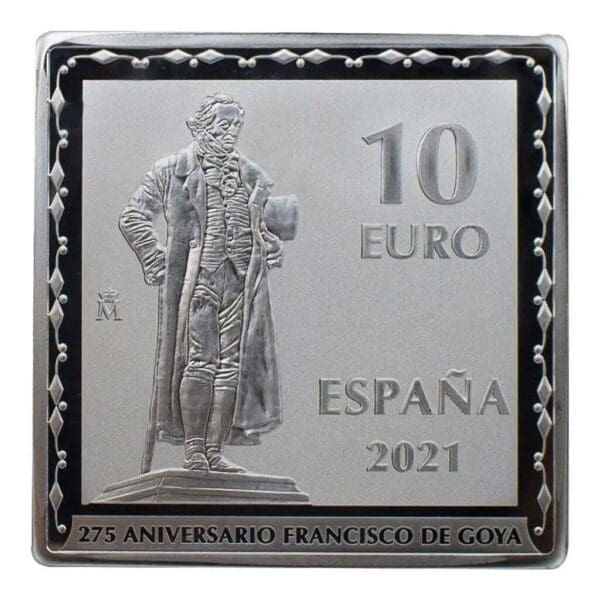 2021 €10 Francisco De Goya The Drowning Dog 1oz Silver Coin - Image 2