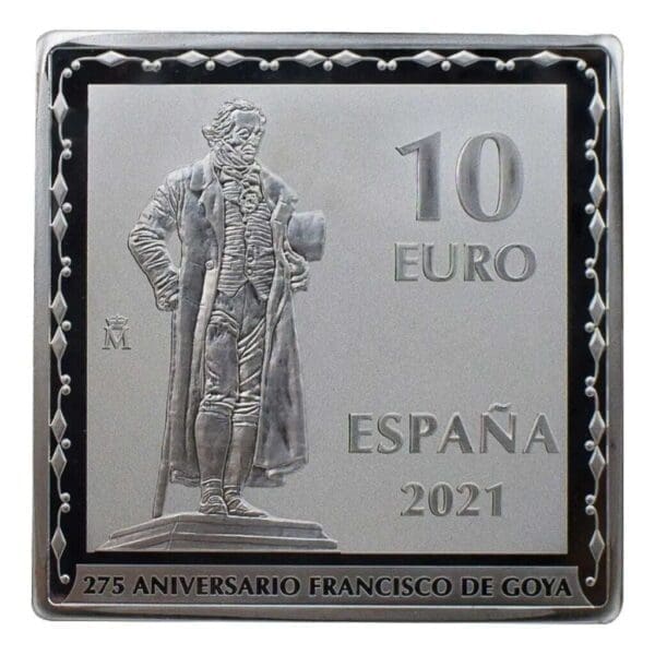 2021 €10 Francisco De Goya The Parasol 1oz Silver Coin - Image 2