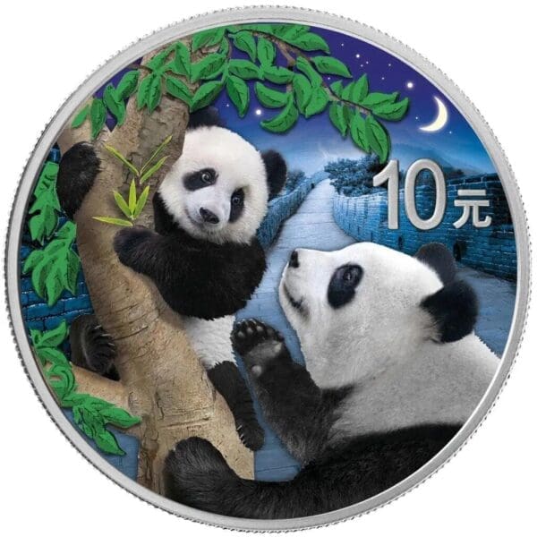 2021 Night and Day Panda Silver Coin Set - Image 3