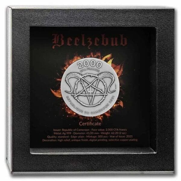 2021 Beelzebub 2oz Silver Coin - Image 5