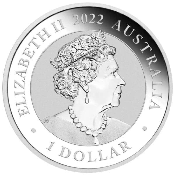 2022 $1 Australian Swan 1oz Silver Coloured Coin - Image 2