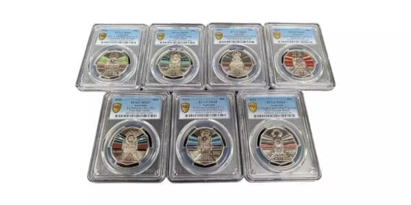 2022 50c Australian Rail Heritage Steam Train 7 Coin Set