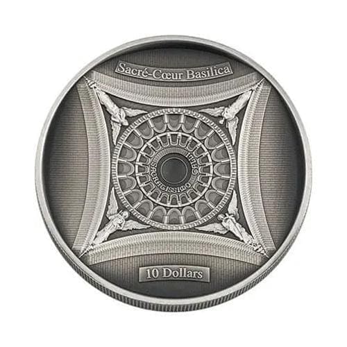 2018 $10 Sacre Coeur Basilica Sacred Heart 4 Layer Silver Coin