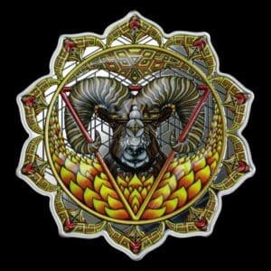 2022 $5 Seven Chakras Ram of the 3rd Chakra 2oz Silver Coin