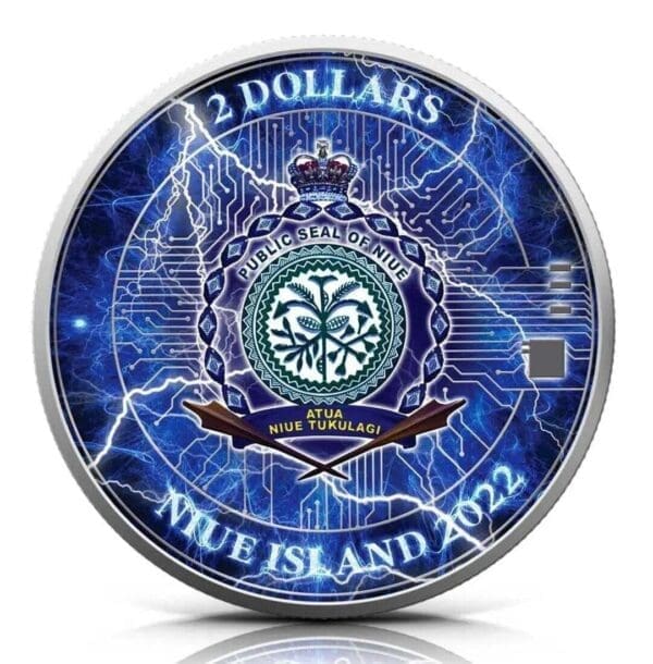 2022 $2 Bitcoin Energy 1oz Silver Coin - Image 2