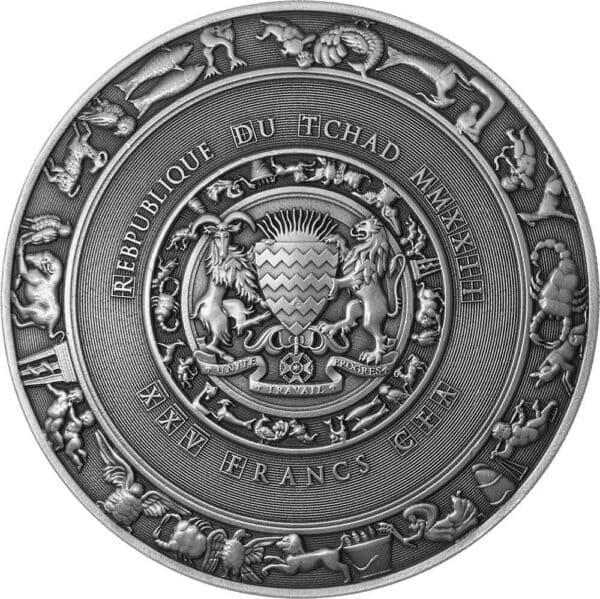 2022 Dii Consentes 5oz Silver Antiqued Coin - Image 2