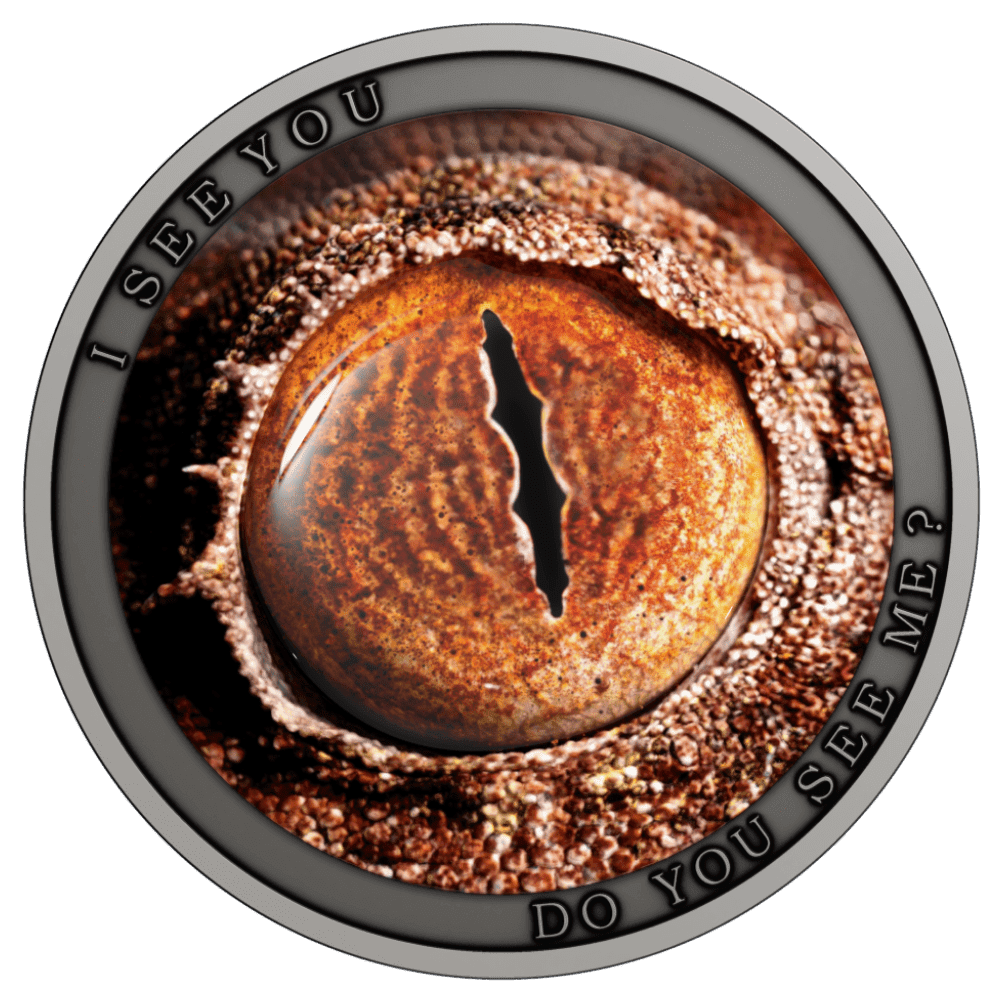 2021 $1 Do You See Me? Uroplatus Phantasticus 1/2oz Silver Coin
