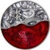 2022 Ao Qin Vermillion Dragon 2oz Silver 33.5oz Copper Bimetal Coin