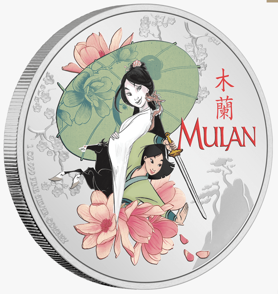 2021 $2 Disney Princess Mulan 1oz Silver Coin