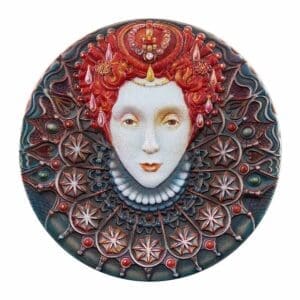 2022 $5 Elizabeth I 2oz Silver Antiqued High Relief Coin