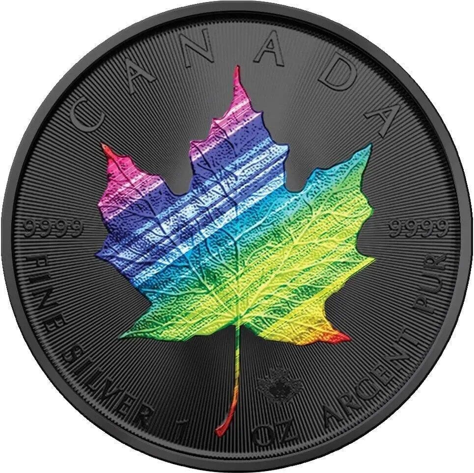 2022 Rainbow Edition Maple Leaf 1oz Silver Coin