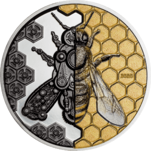 2020 Clockwork Evolution Mechanical Bee 3oz Silver Ultra High Relief Coin