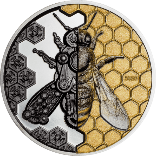 2020 Clockwork Evolution Mechanical Bee 3oz Silver Ultra High Relief Coin