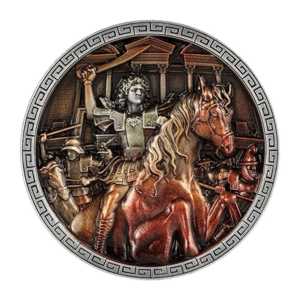 2023 Alexander The Great 5oz Silver Antiqued Coin