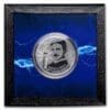 2023 Nikola Tesla Death 80th Anniversary Fluorescent Silver Coin - Image 2