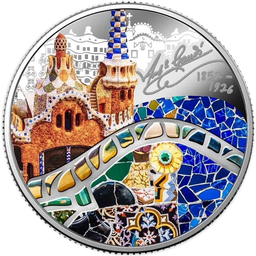 2022 The Colourful World of Gaudi Barcelona 1oz Silver Proof Coin