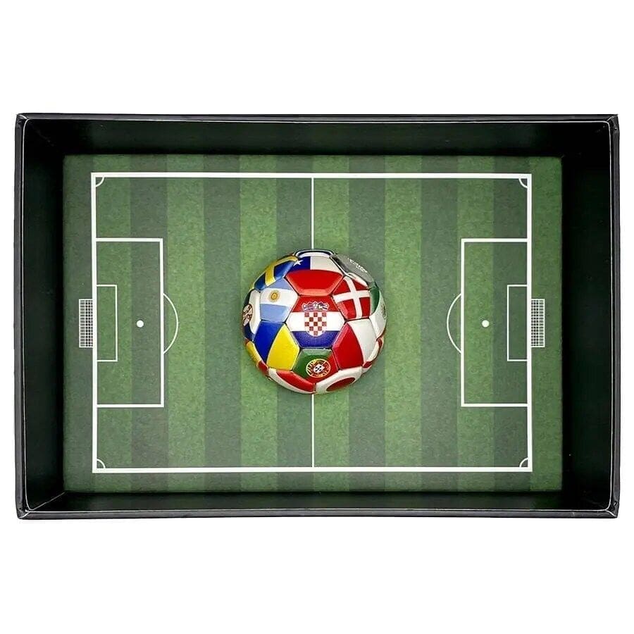 2022 Soccer Ball Country Flags Silver Spherical Coin