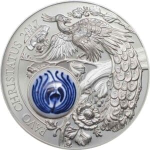 2017 $10 Peacock Pavo Christatus Royal Delft™ 50g Silver Coin