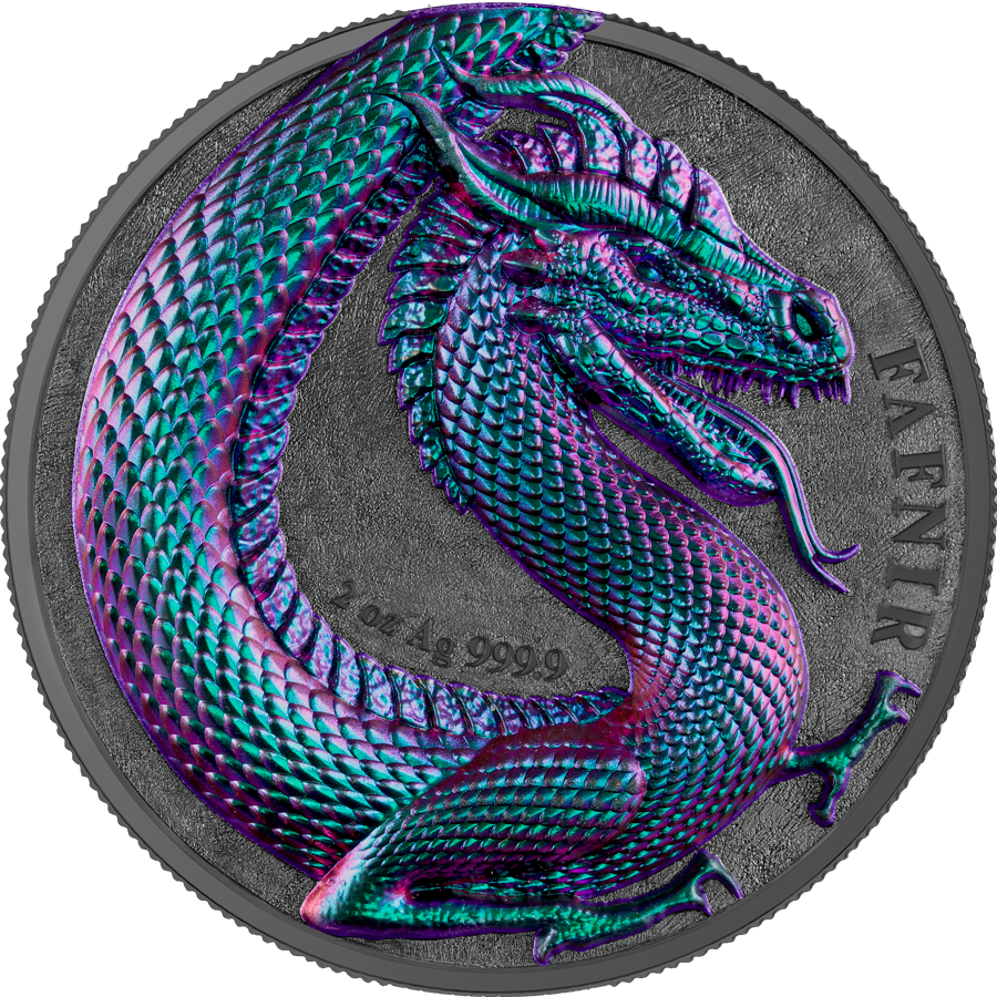 2020 Germania Beasts Fafnir Ultra High Relief 2oz Silver Coin