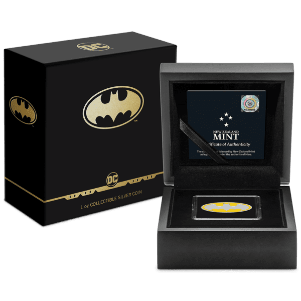 2021 $2 Batman Logo 1oz Silver Proof Coin - Image 2