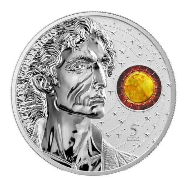 2023 €5 Copernicus 1oz Silver BU .9999 Malta Coin - Image 2