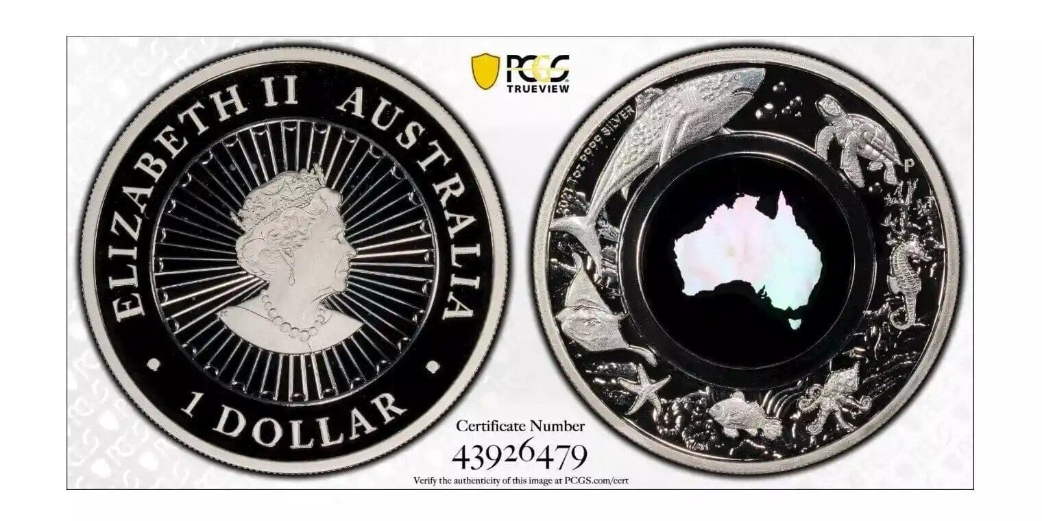 PR69DCAM 2021 $1 Great Southern Land Mother of Pearl 1oz Silver Coin