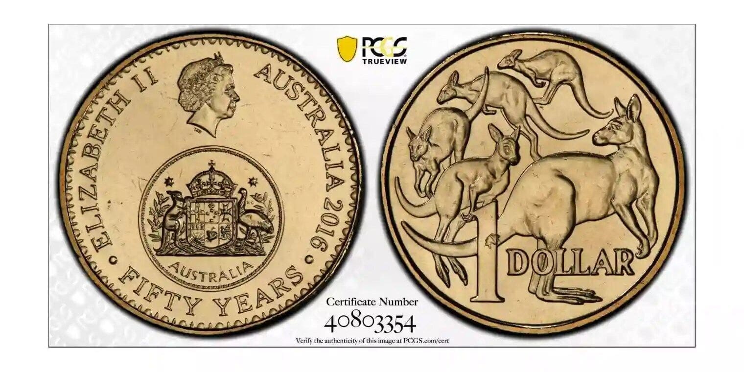 MS68 2016 $1 50th Anniversary of Decimal Changeover Coin