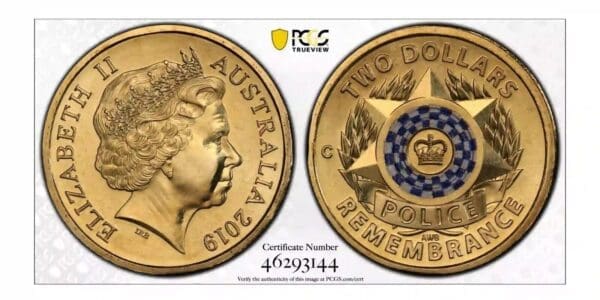 MS68-C 2019 $2 Police Remembrance Coin