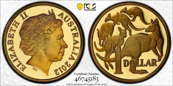 PR69DCAM 2012 $1 Mob Of Roos Coin