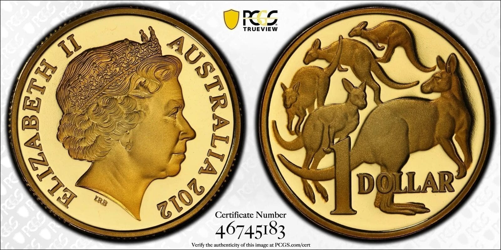 PR69DCAM 2012 $1 Mob Of Roos Coin