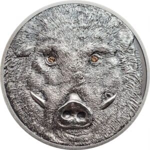 2018 Wild Boar – Sus Scrofa 1oz Silver Antiqued Coin