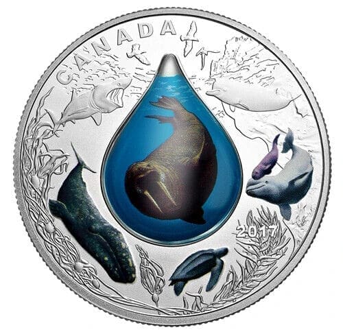 2017 $20 Canadian Underwater Life 1oz Silver Coin