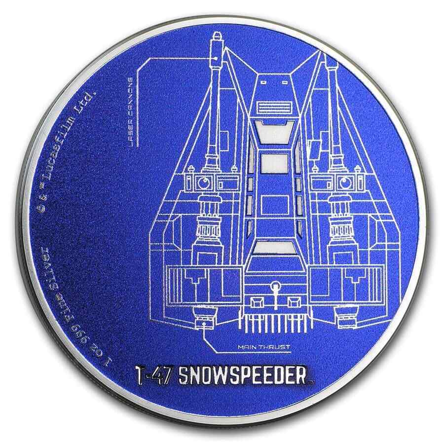 2017 Star Wars Ships T-47 Snowspeeder™ 1oz Silver Coin