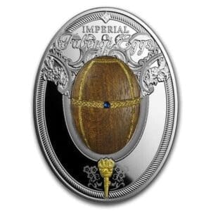 2018 $2 Imperial Fabergé Eggs Karelian Birch Egg Silver Coin