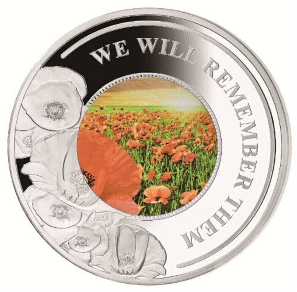 2019 $10 We Will Remember Them Poppy 5oz Silver Coin