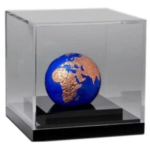 2021 $5 Blue Marble Rose Gold Earth Spherical 3oz Silver Coin