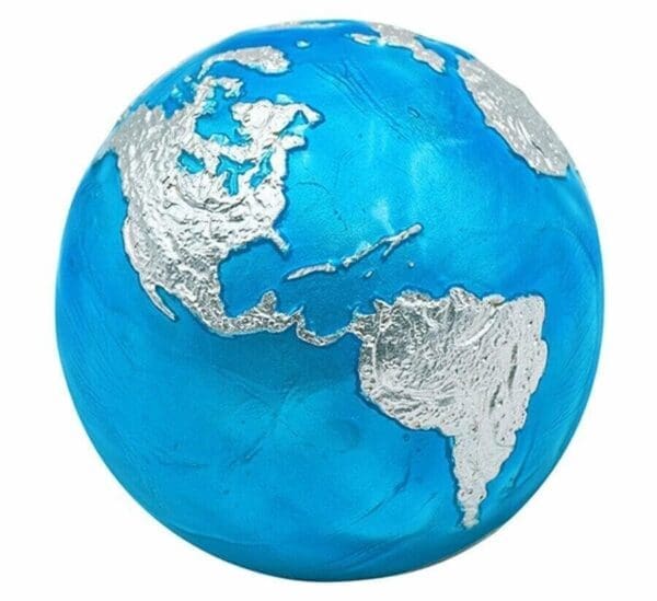 2020 $5 Blue Marble Earth Spherical 3oz Silver Coin - Image 3